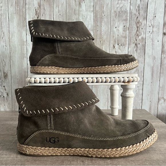 UGG Shoes - UGG Varney Suede Boho Womens Boots Ankle 10